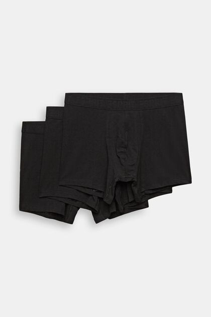 Lange Herren-Shorts aus Baumwollstretch im Multipack, BLACK, overview
