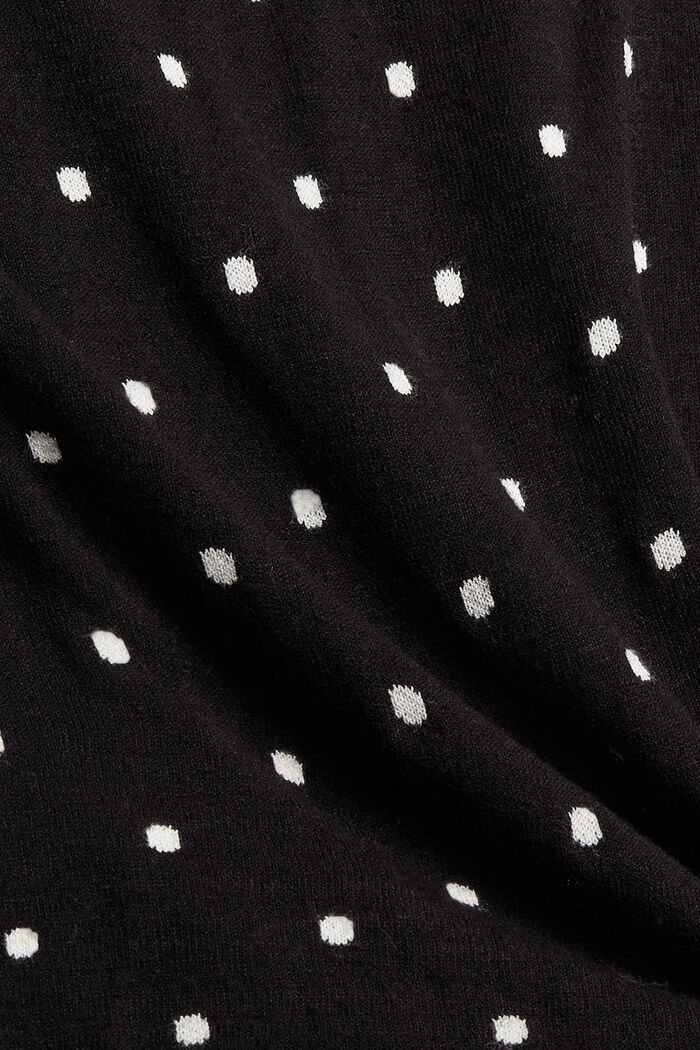 Gepunkteter Pullover mit LENZING™ ECOVERO™, BLACK, detail image number 4
