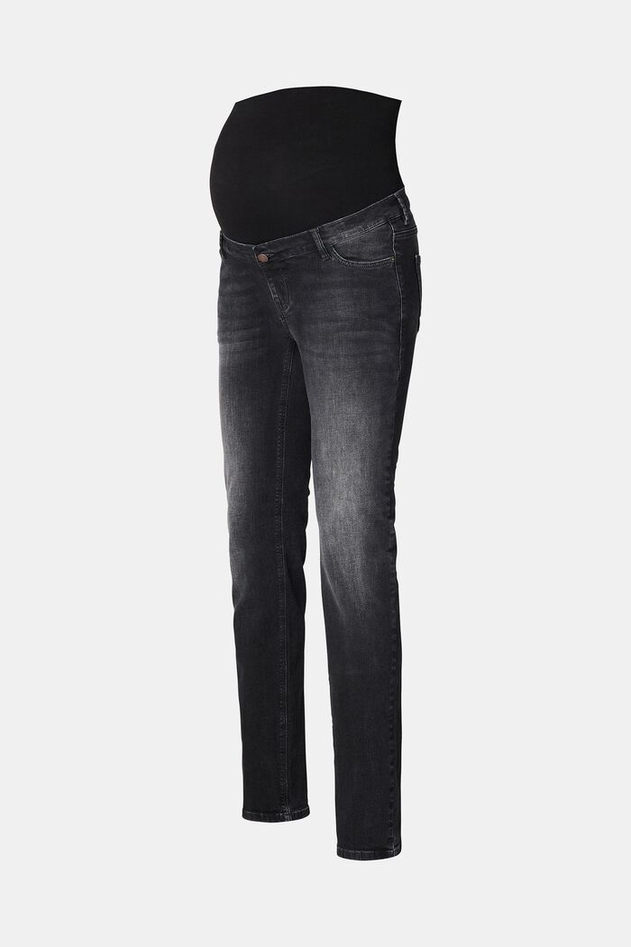 Stretch-Jeans mit Überbauchbund, Bio-Baumwolle, GREY DENIM, detail image number 5