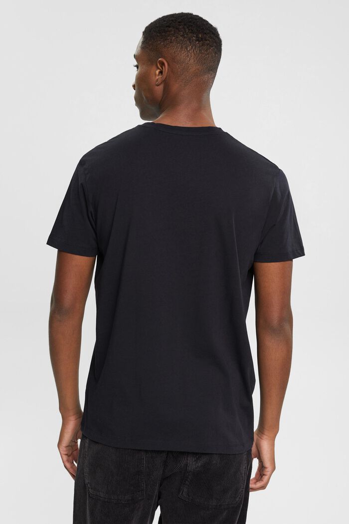 T-Shirt mit Print auf Brusthöhe, BLACK, detail image number 3