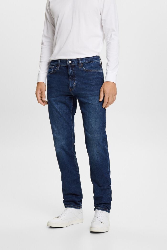 Recycelt: Jeans mit gerader Passform, BLUE LIGHT WASHED, detail image number 0
