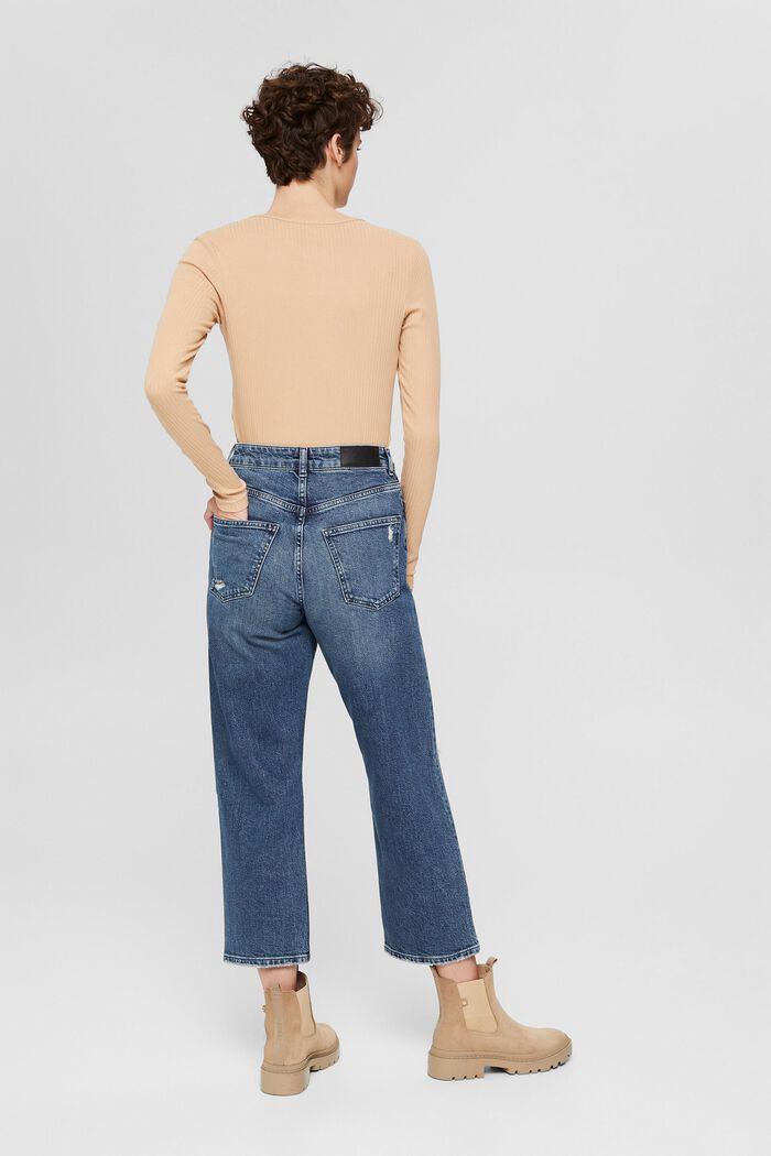 Jeans im Dad Fit, Bio-Baumwolle, BLUE DARK WASHED, detail image number 3