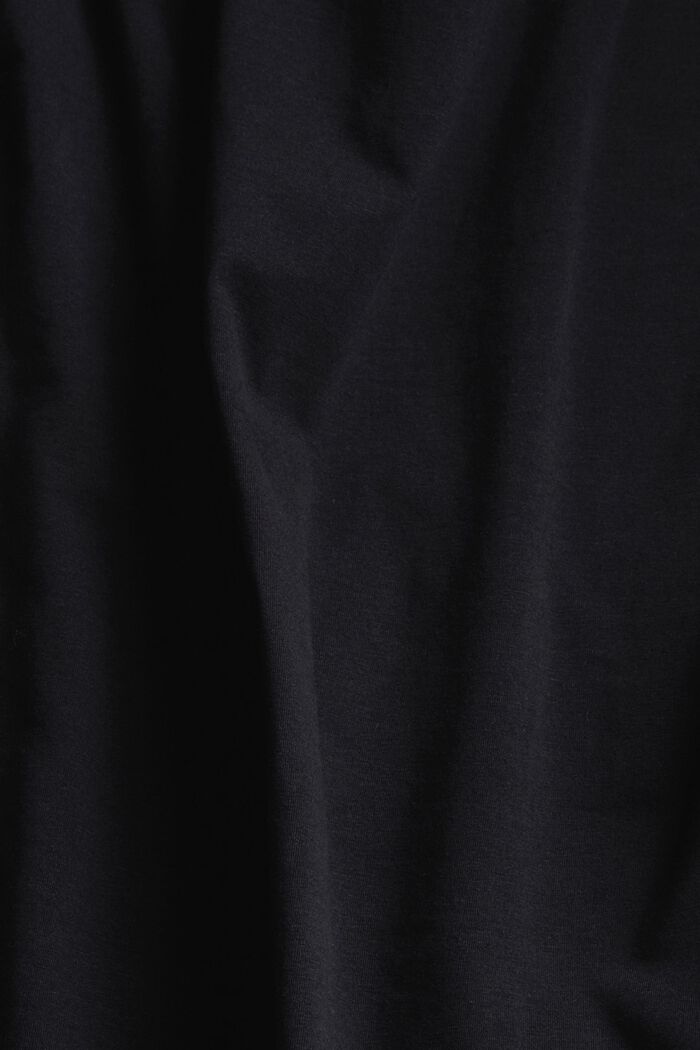 Shirt mit 3/4 Ärmeln aus Bio-Baumwolle, BLACK, detail image number 4