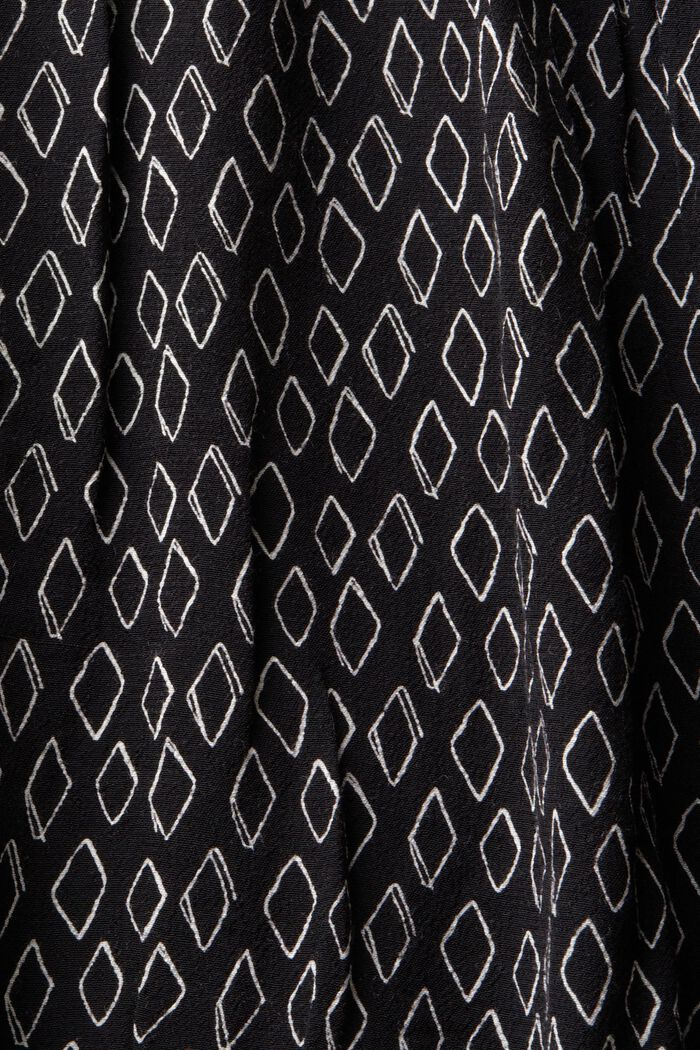 Crêpe-Bluse mit V-Ausschnitt und Print, BLACK, detail image number 5