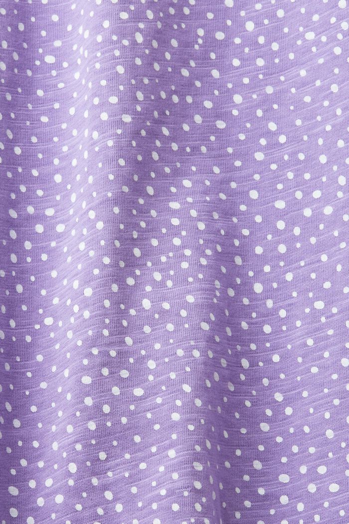 T-Shirt mit Allover-Muster, PURPLE, detail image number 4