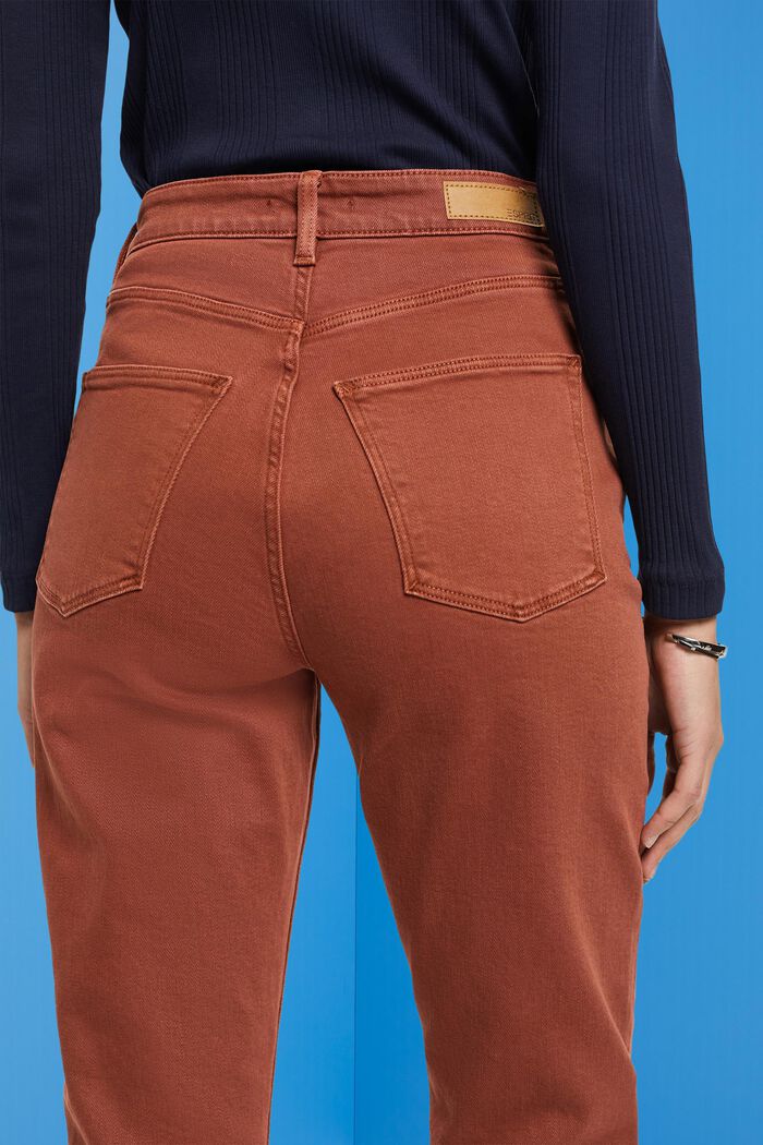 Cropped-Hose mit Fransensaum, RUST BROWN, detail image number 2