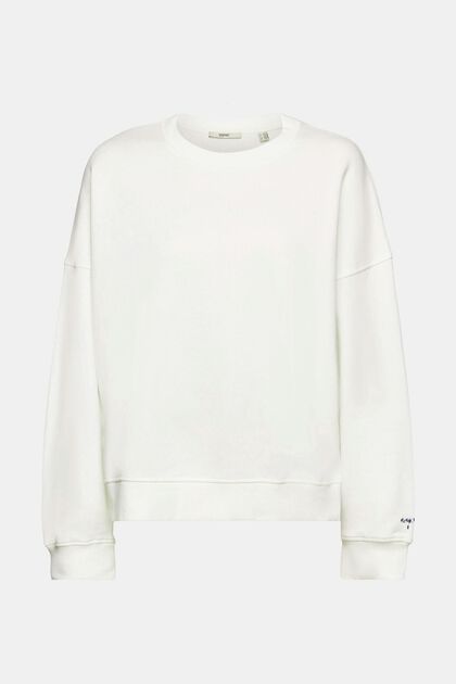 Sweatshirt mit Logostickerei auf dem Ärmel, OFF WHITE, overview