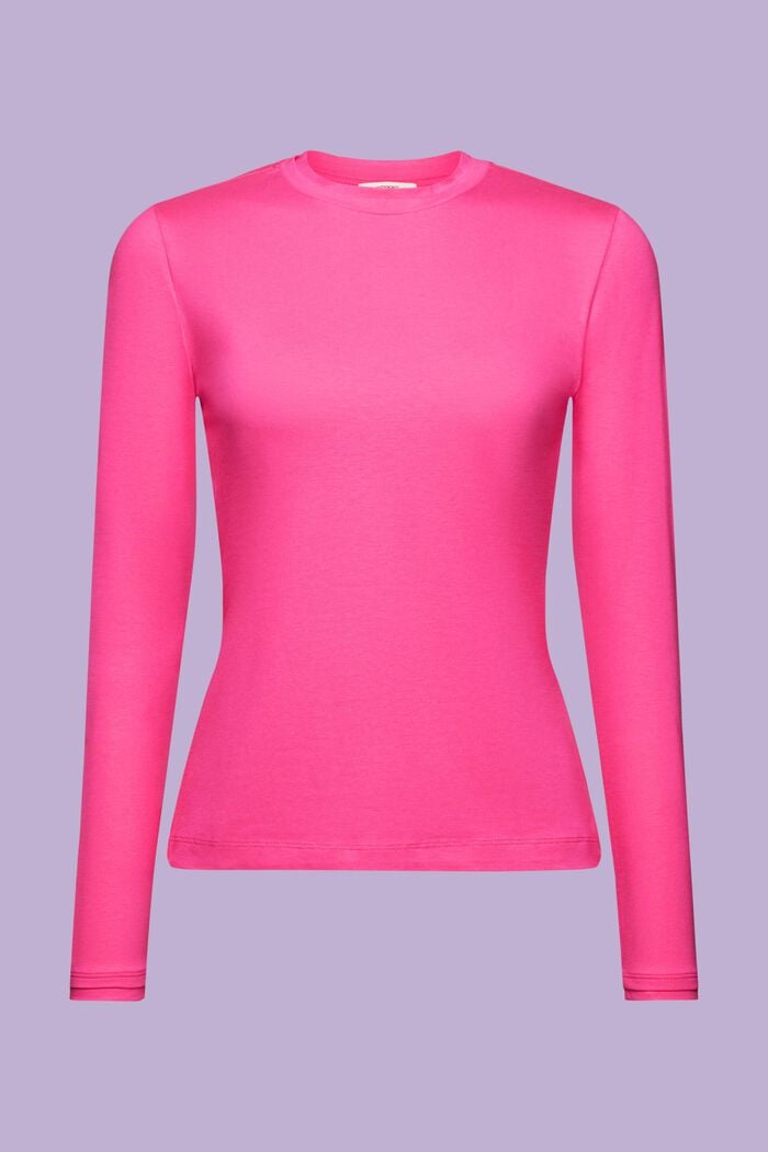 Jersey-Longsleeve, PINK FUCHSIA, detail image number 6
