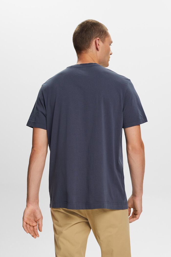 Rundhals-T-Shirt aus Jersey, 100 % Baumwolle, PETROL BLUE, detail image number 3