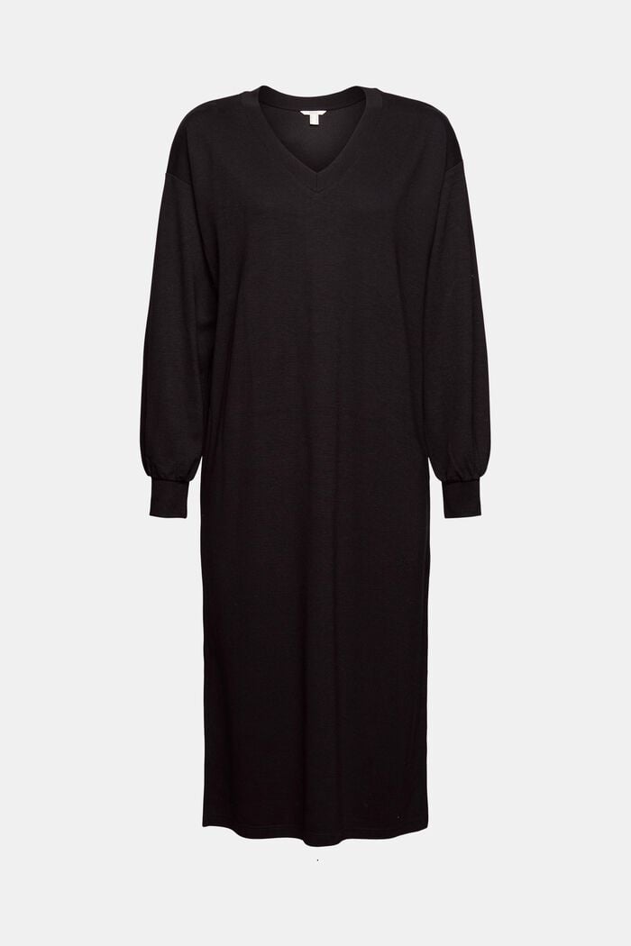 Loungewear-Kleid, LENZING™ ECOVERO™, BLACK, overview