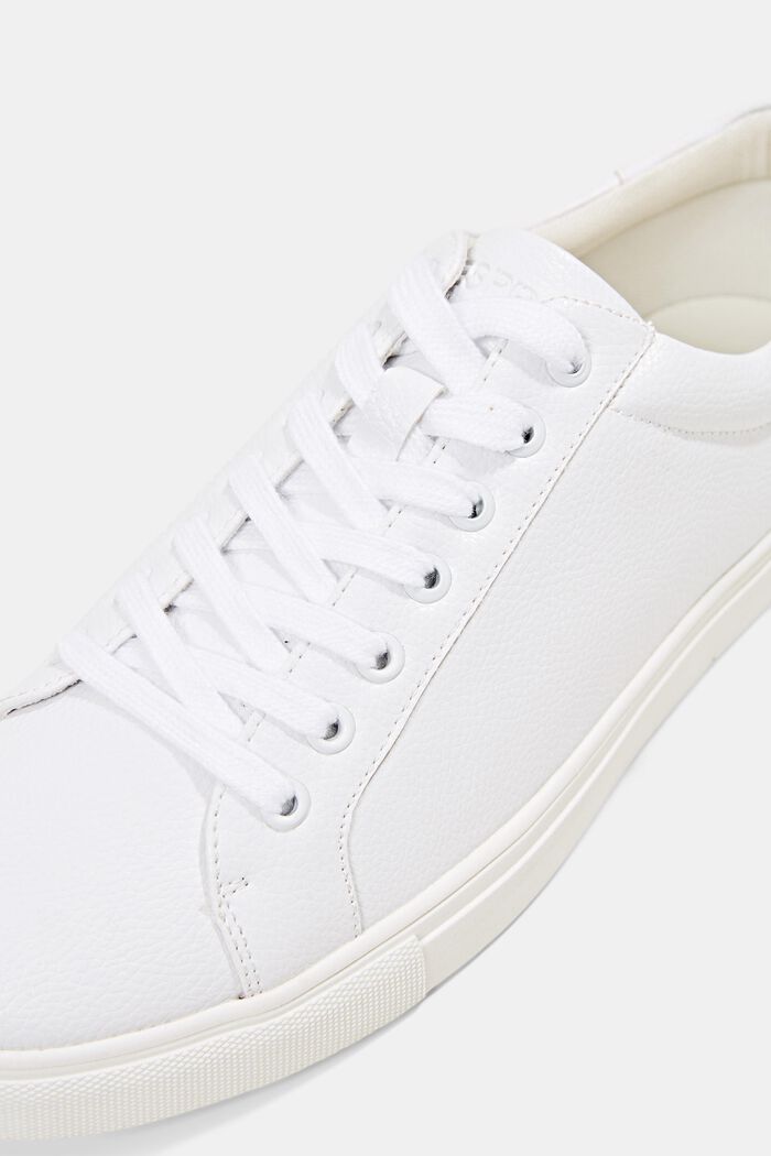 Sneaker in Lederoptik, WHITE, detail image number 4
