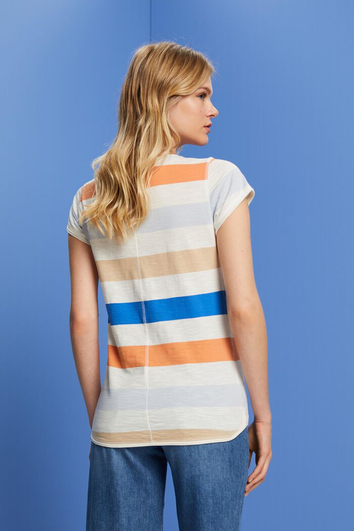 T-Shirt mit Streifen, 100% Baumwolle, ICE, detail image number 3