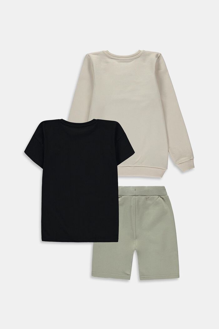 Gemischtes Set: Sweatshirt, T-Shirt und Shorts, LIGHT BEIGE, detail image number 1