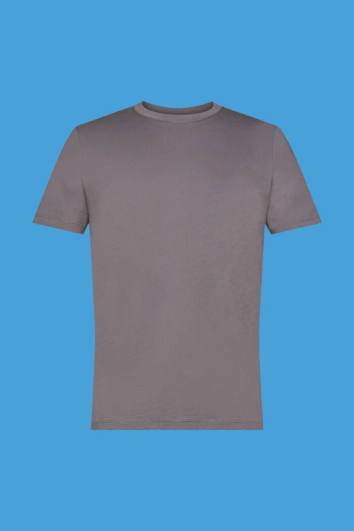 Jersey-T-Shirt mit Rundhalsausschnitt, DARK GREY, detail image number 6