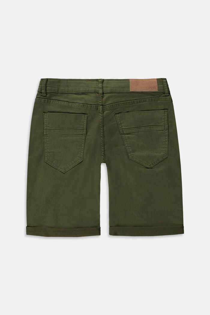 Recycelt: Bermuda-Shorts mit Verstellbund, OLIVE, detail image number 1