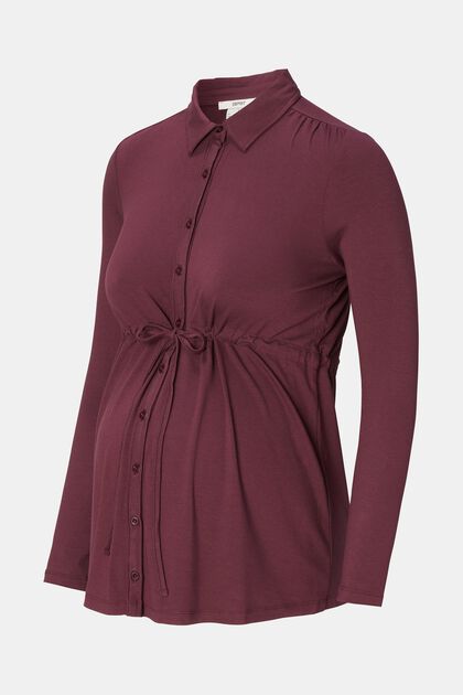 Langärmelige Jersey-Bluse, LENZING™ ECOVERO™
