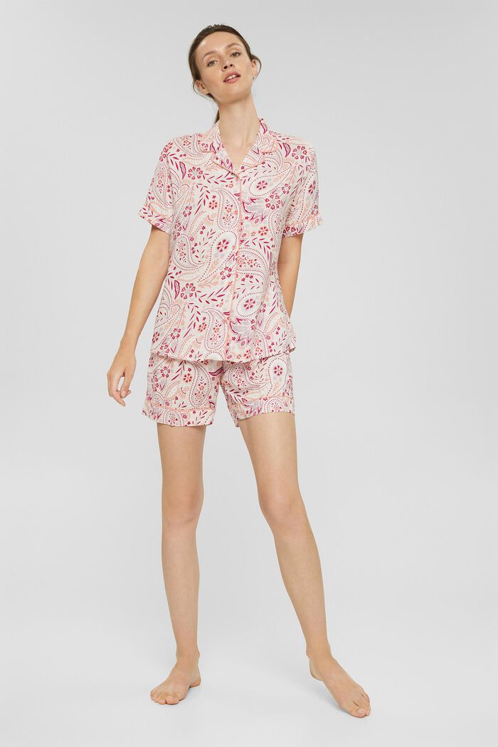 Kurzer Pyjama aus 100% LENZING™ ECOVERO™, LIGHT PINK, detail image number 0