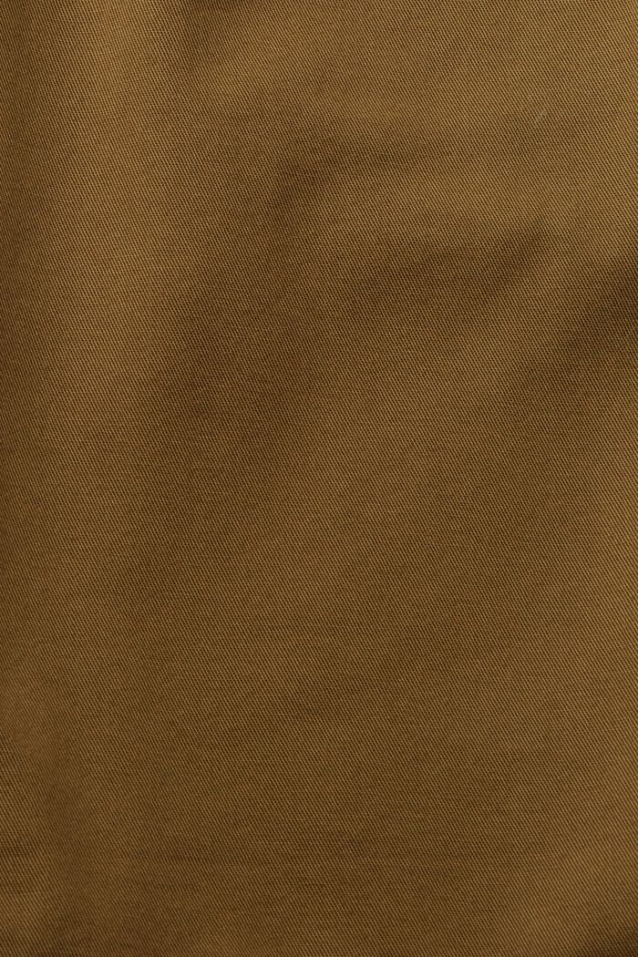 Highwaist-Shorts aus 100% Pima-Baumwolle, KHAKI GREEN, detail image number 1