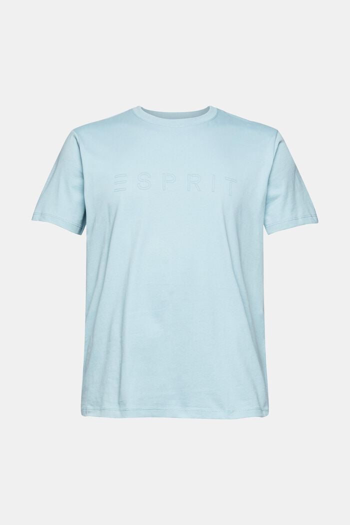 Jersey-T-Shirt mit Logo-Print, LIGHT TURQUOISE, overview