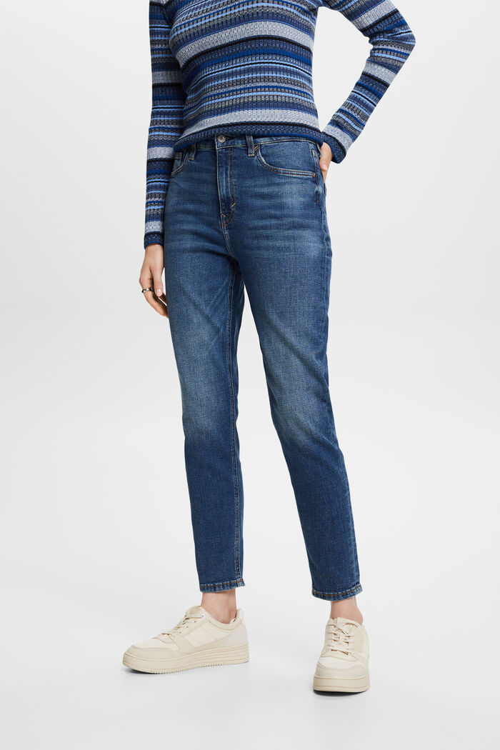 Retro-Classic-Jeans mit mittlerer Bundhöhe, BLUE MEDIUM WASHED, detail image number 0