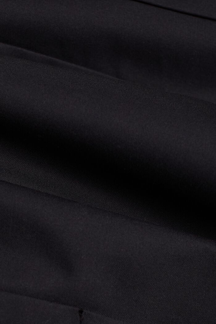 Kurzer zweireihiger Trenchcoat, BLACK, detail image number 5