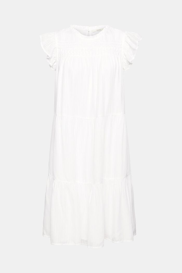 Kleid mit zarten Streifen, WHITE, overview