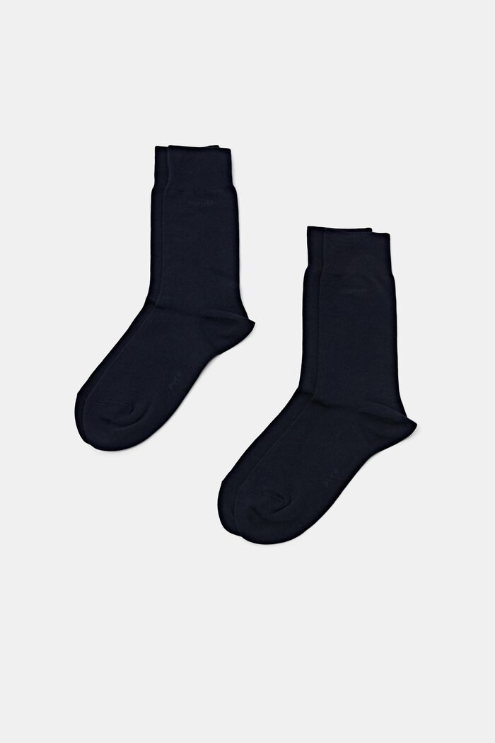 2er-Set Socken, Bio-Baumwolle, MARINE, detail image number 0