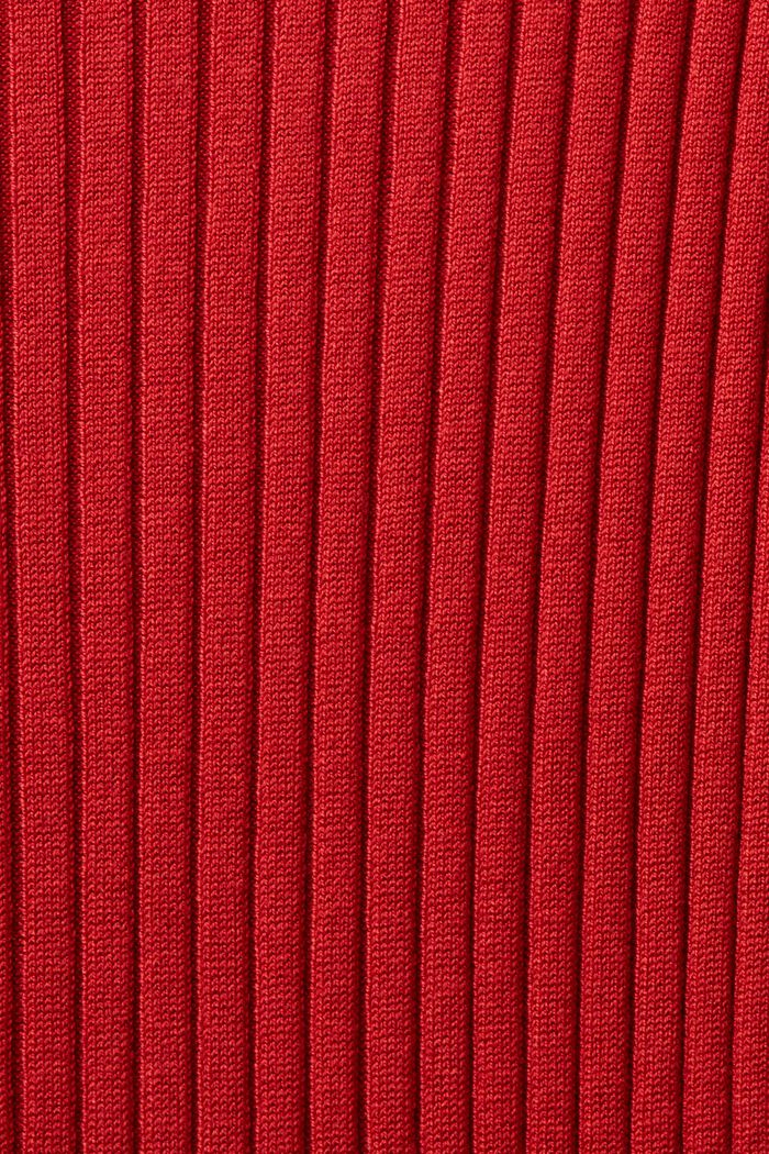 Maxikleid aus Rippstrick, DARK RED, detail image number 7