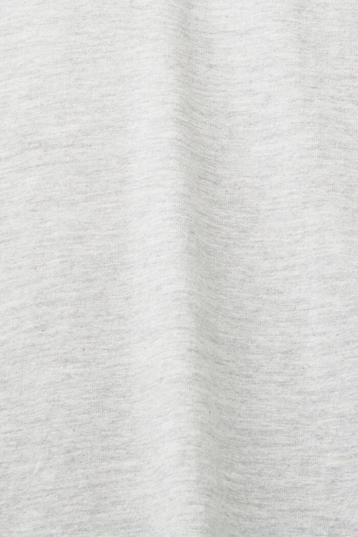 T-Shirt mit V-Ausschnitt aus Mix mit Bio-Baumwolle, LIGHT GREY, detail image number 4
