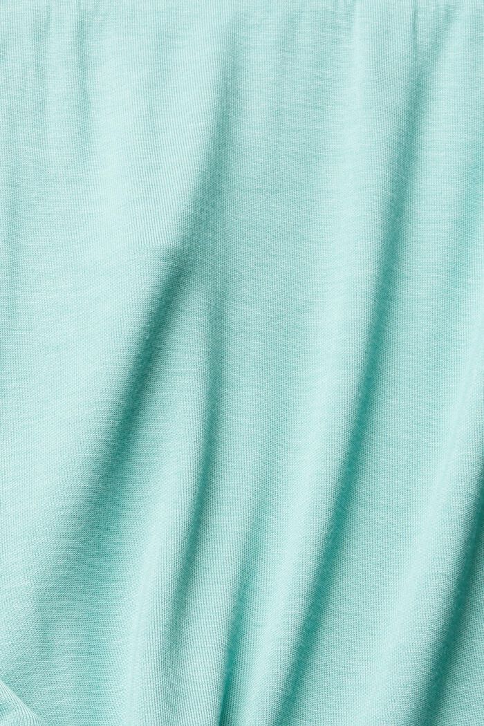 Jersey-Pyjama mit Spitze, LENZING™ ECOVERO™, AQUA GREEN, detail image number 4