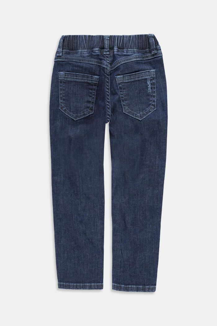 Recycelt: Jeans mit elastischem Bund, BLUE MEDIUM WASHED, detail image number 1