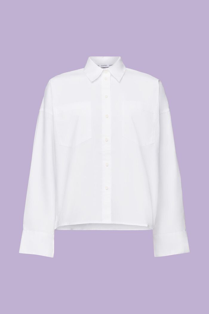 Hemd aus Baumwollpopeline, WHITE, detail image number 6