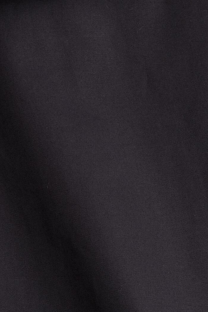 Kurzer Trenchcoat aus Baumwolle, BLACK, detail image number 4
