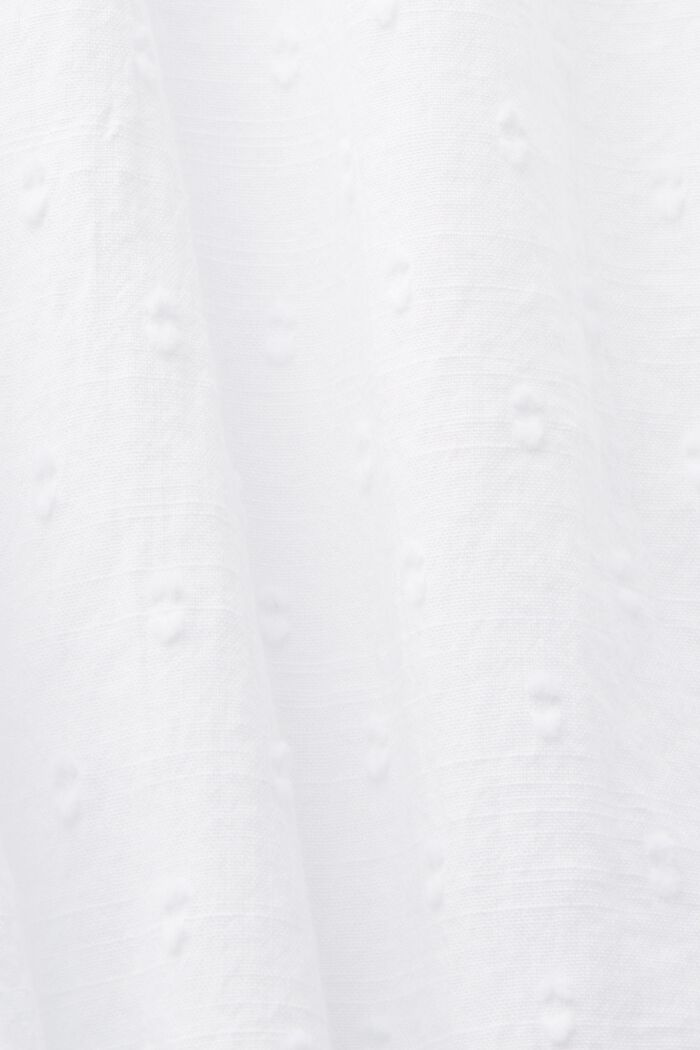 Ärmellose Bluse aus Swiss Dot, 100 % Baumwolle, WHITE, detail image number 5