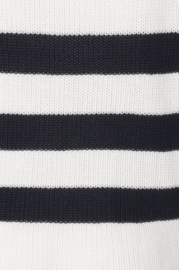 Streifenpullover mit halbem Zipper, Bio-Baumwolle, OFF WHITE, detail image number 3