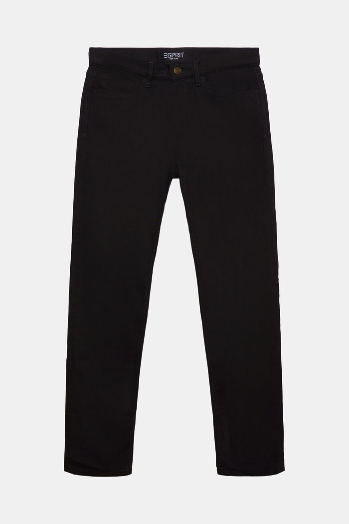 Jeans mit mittlerer Bundhöhe und schmaler Passform, BLACK RINSE, detail image number 6