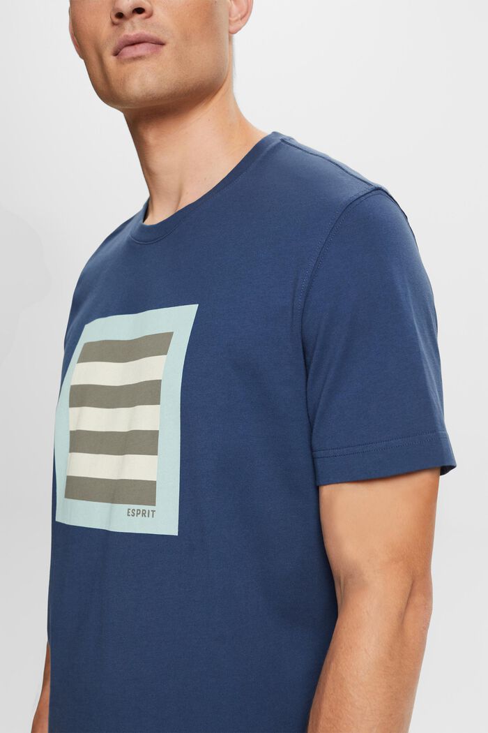 T-Shirt aus Baumwolljersey mit Grafikprint, GREY BLUE, detail image number 2