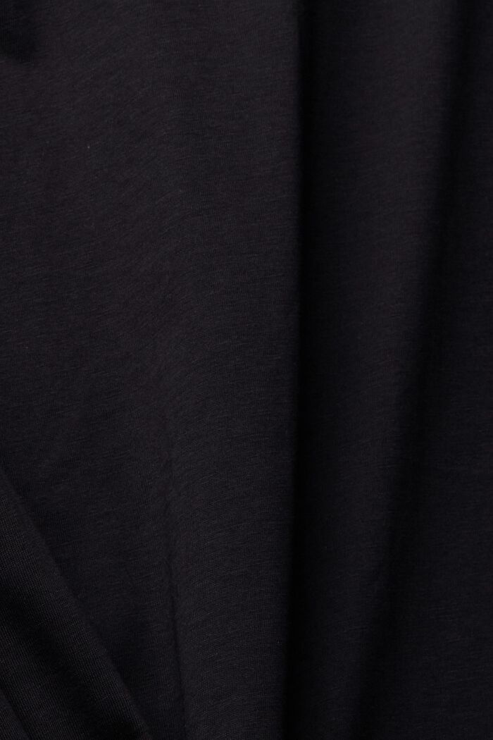 Cropped T-Shirt mit Print, BLACK, detail image number 4