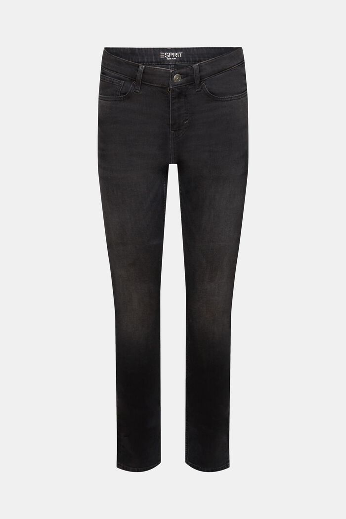 Recycelt: Skinny Jeans, BLACK DARK WASHED, detail image number 7
