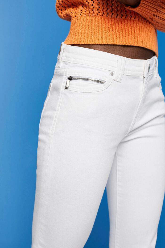 Jeans mit Reißverschlussdetail, WHITE, detail image number 2