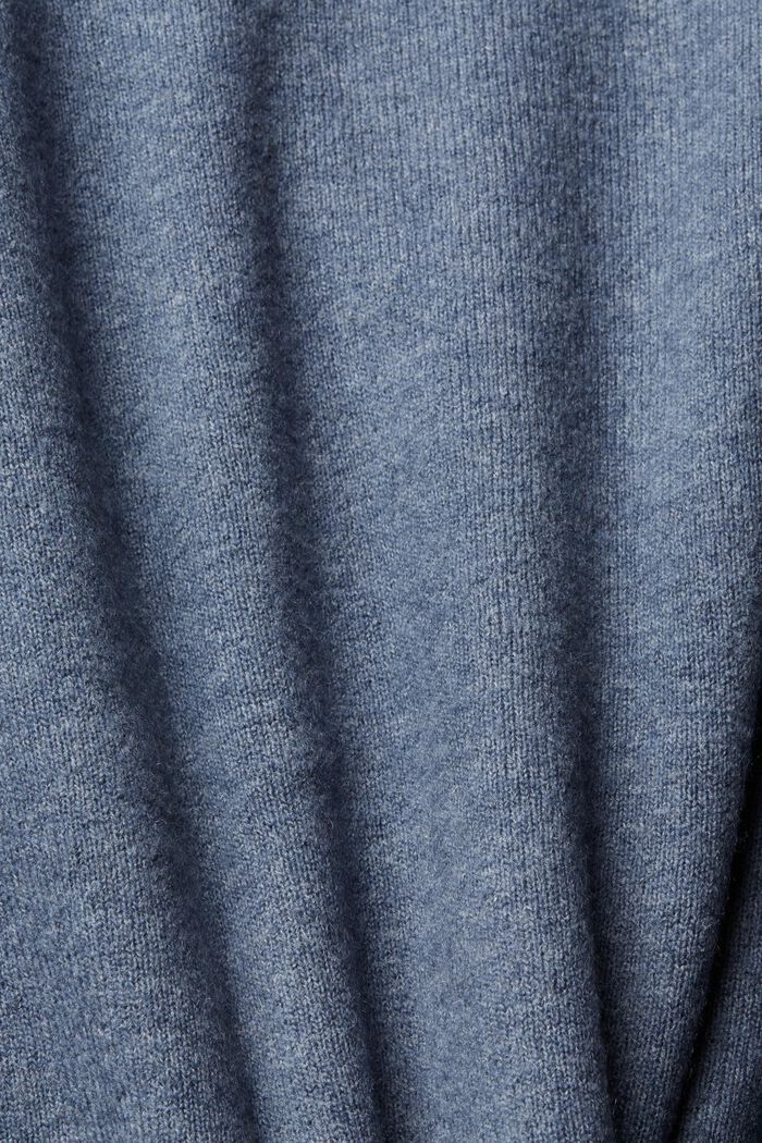 Pullover mit tiefem V-Ausschnitt, GREY BLUE, detail image number 1