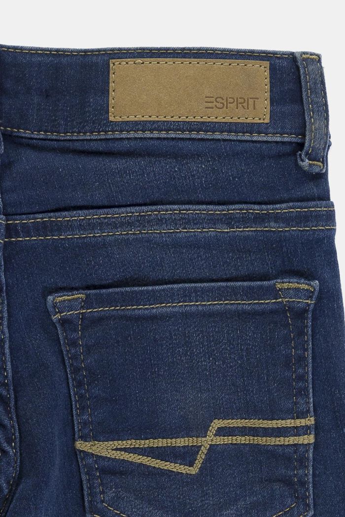Stretch-Jeans mit Weitenservice und Verstellbund, BLUE DARK WASHED, detail image number 2