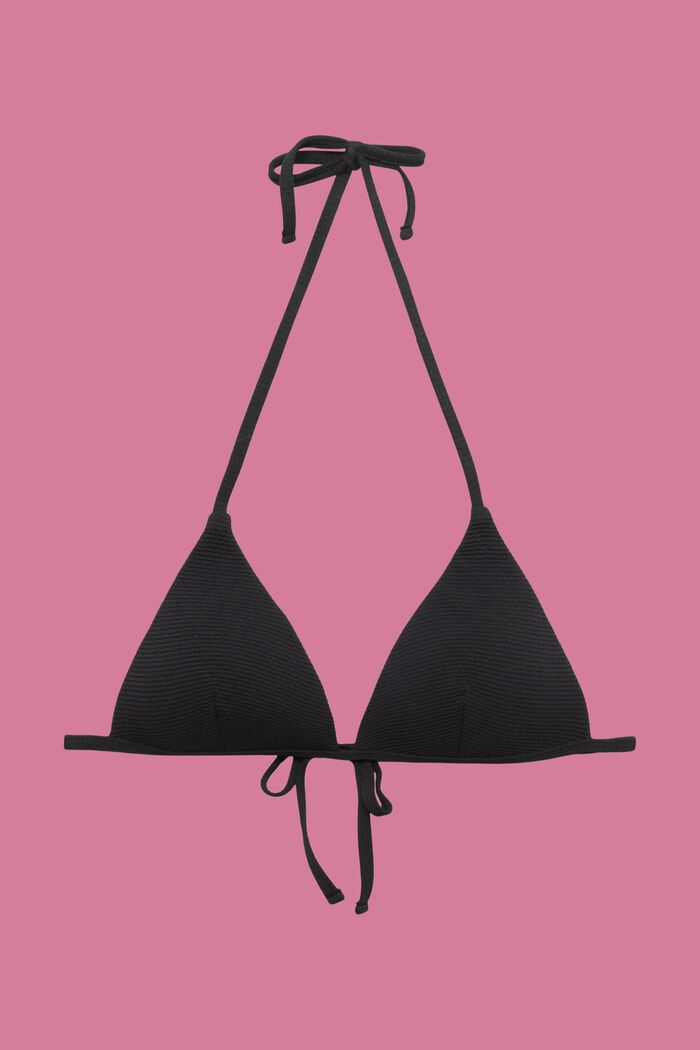 Wattiertes Triangel-Bikinitop, BLACK, detail image number 4