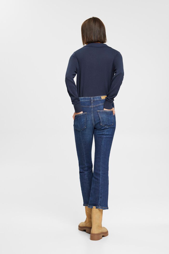 Cropped Jeans mit Kick Flare, BLUE DARK WASHED, detail image number 5