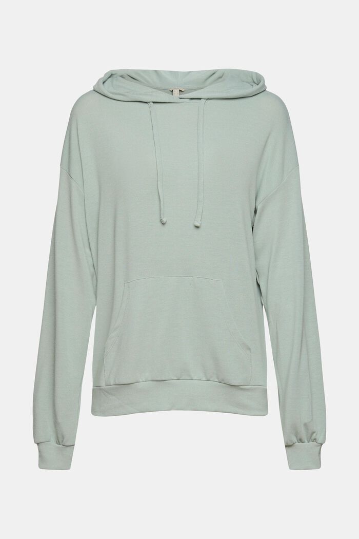 Recycelt: Hoodie aus Jersey, LEAF GREEN, overview