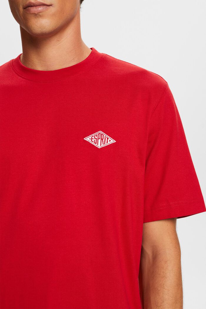 Kurzärmliges Logo-T-Shirt, DARK RED, detail image number 1
