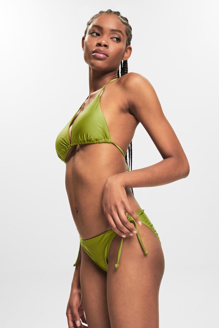 Wattiertes Triangel-Bikinitop, LEAF GREEN, detail image number 4
