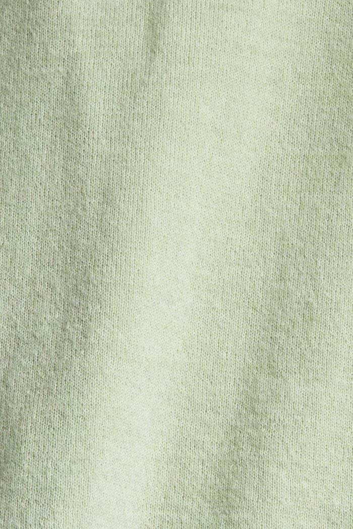 Mit Alpaka: Cardigan mit kurzen Ärmeln, PASTEL GREEN, detail image number 4
