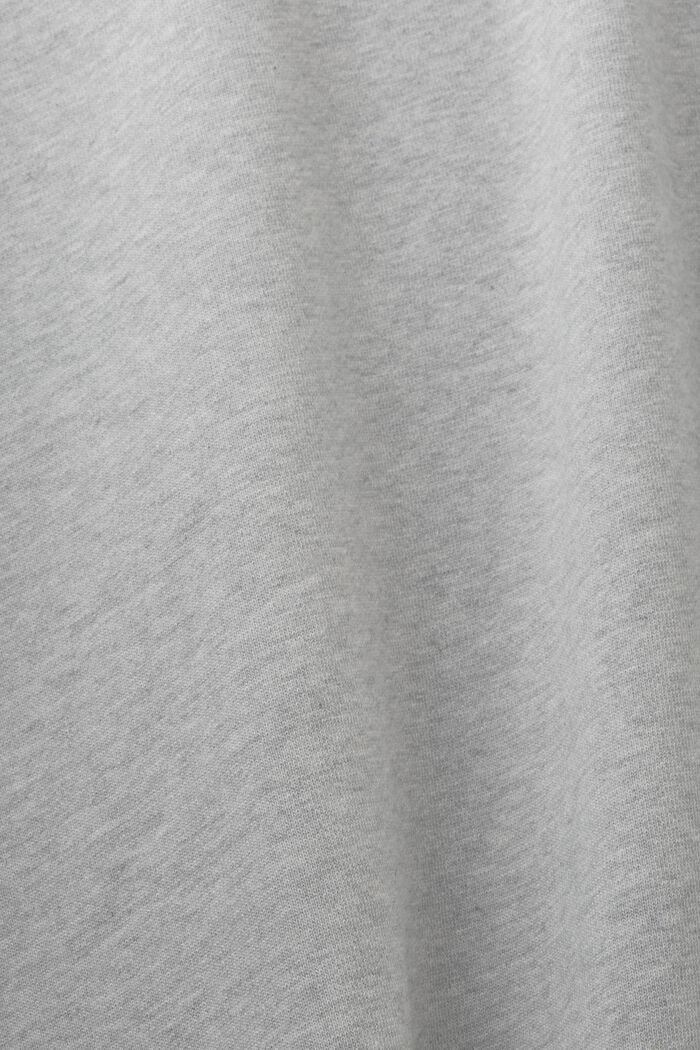 Oversized Rundhals-Sweatshirt mit geschlitztem Saum, LIGHT GREY, detail image number 4
