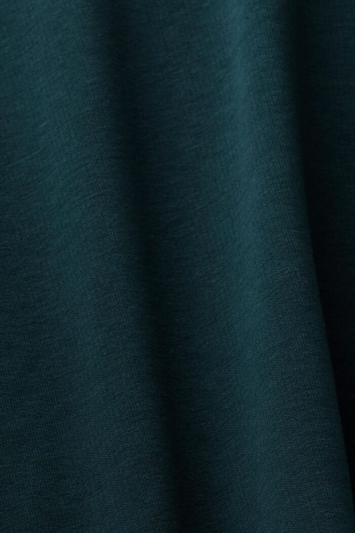 Mini-Sweatshirt-Kleid mit Rüschen, DARK TEAL GREEN, detail image number 6